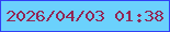 文字の大きさ：5、枠の色：323ff4、背景の色：6bd1fc、文字の色：922655 無料ブログパーツのブログ時計