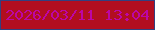 文字の大きさ：4、枠の色：324080、背景の色：b20e20、文字の色：bc06a5 無料ブログパーツのブログ時計