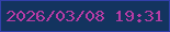 文字の大きさ：3、枠の色：3240ab、背景の色：13345f、文字の色：b73ca5 無料ブログパーツのブログ時計