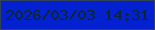 文字の大きさ：1、枠の色：324258、背景の色：0320d1、文字の色：0a272f 無料ブログパーツのブログ時計