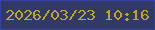 文字の大きさ：2、枠の色：3242a8、背景の色：323867、文字の色：bca826 無料ブログパーツのブログ時計