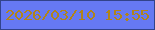 文字の大きさ：1、枠の色：32438b、背景の色：6679f3、文字の色：b18418 無料ブログパーツのブログ時計