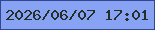 文字の大きさ：4、枠の色：32478f、背景の色：89a3f4、文字の色：242f28 無料ブログパーツのブログ時計