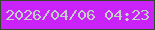 文字の大きさ：1、枠の色：324928、背景の色：c923f9、文字の色：c3d0ca 無料ブログパーツのブログ時計