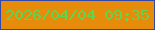 文字の大きさ：1、枠の色：3249a7、背景の色：e78b0b、文字の色：5dd651 無料ブログパーツのブログ時計