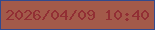 文字の大きさ：2、枠の色：324a8e、背景の色：a35a4a、文字の色：922f34 無料ブログパーツのブログ時計