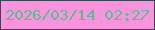 文字の大きさ：1、枠の色：324c49、背景の色：fb93df、文字の色：54c18a 無料ブログパーツのブログ時計