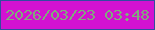 文字の大きさ：4、枠の色：324ca0、背景の色：d312d1、文字の色：80ac7b 無料ブログパーツのブログ時計