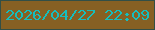 文字の大きさ：3、枠の色：324f46、背景の色：866023、文字の色：15bebd 無料ブログパーツのブログ時計
