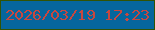 文字の大きさ：4、枠の色：325303、背景の色：06669d、文字の色：c8473f 無料ブログパーツのブログ時計