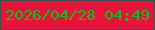 文字の大きさ：2、枠の色：32535c、背景の色：e91238、文字の色：01c118 無料ブログパーツのブログ時計