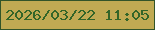 文字の大きさ：5、枠の色：325429、背景の色：c0aa53、文字の色：336528 無料ブログパーツのブログ時計
