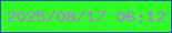 文字の大きさ：2、枠の色：3254b2、背景の色：2ffc27、文字の色：b07ae4 無料ブログパーツのブログ時計