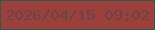 文字の大きさ：3、枠の色：32574c、背景の色：9c403b、文字の色：6c424a 無料ブログパーツのブログ時計