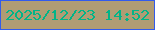 文字の大きさ：2、枠の色：325bec、背景の色：b09c74、文字の色：02b488 無料ブログパーツのブログ時計