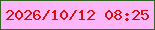 文字の大きさ：1、枠の色：326524、背景の色：fdb6f7、文字の色：da0e0a 無料ブログパーツのブログ時計