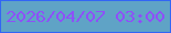 文字の大きさ：5、枠の色：3265f5、背景の色：5fa3c6、文字の色：8e50f8 無料ブログパーツのブログ時計