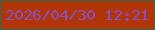 文字の大きさ：3、枠の色：326955、背景の色：b13503、文字の色：8b4fb9 無料ブログパーツのブログ時計