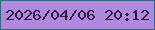 文字の大きさ：2、枠の色：32697c、背景の色：af89dd、文字の色：301e3d 無料ブログパーツのブログ時計