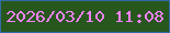 文字の大きさ：2、枠の色：326aa8、背景の色：28571e、文字の色：f682fc 無料ブログパーツのブログ時計
