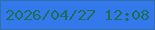 文字の大きさ：4、枠の色：326dad、背景の色：3379eb、文字の色：1f6d59 無料ブログパーツのブログ時計