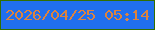 文字の大きさ：4、枠の色：326f00、背景の色：206fee、文字の色：dd833e 無料ブログパーツのブログ時計