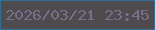 文字の大きさ：1、枠の色：326f93、背景の色：4d4b4e、文字の色：7b6d8a 無料ブログパーツのブログ時計