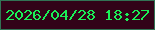 文字の大きさ：1、枠の色：327354、背景の色：320318、文字の色：1af057 無料ブログパーツのブログ時計