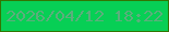 文字の大きさ：3、枠の色：327502、背景の色：07cf55、文字の色：5cae7c 無料ブログパーツのブログ時計