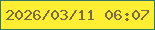 文字の大きさ：2、枠の色：32756b、背景の色：ffee32、文字の色：776b45 無料ブログパーツのブログ時計
