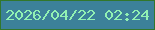 文字の大きさ：3、枠の色：32772c、背景の色：3c819a、文字の色：91f1b3 無料ブログパーツのブログ時計