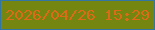 文字の大きさ：4、枠の色：3277a4、背景の色：748610、文字の色：dc6b17 無料ブログパーツのブログ時計