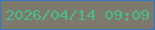 文字の大きさ：1、枠の色：3278c3、背景の色：7e796a、文字の色：46bd91 無料ブログパーツのブログ時計