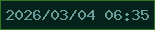 文字の大きさ：4、枠の色：327927、背景の色：05231a、文字の色：699c99 無料ブログパーツのブログ時計