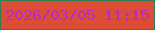 文字の大きさ：1、枠の色：327c54、背景の色：dc4d36、文字の色：b62acb 無料ブログパーツのブログ時計