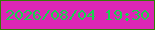文字の大きさ：3、枠の色：327d05、背景の色：db26b5、文字の色：17d34f 無料ブログパーツのブログ時計