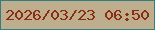 文字の大きさ：4、枠の色：327f7f、背景の色：beae8d、文字の色：8b2d13 無料ブログパーツのブログ時計
