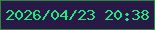 文字の大きさ：1、枠の色：328245、背景の色：291947、文字の色：1aeb7c 無料ブログパーツのブログ時計