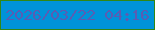 文字の大きさ：2、枠の色：328714、背景の色：0093d9、文字の色：595db3 無料ブログパーツのブログ時計