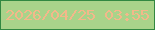文字の大きさ：1、枠の色：328841、背景の色：a9d38a、文字の色：f3b88a 無料ブログパーツのブログ時計