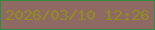 文字の大きさ：5、枠の色：328a40、背景の色：8e6a63、文字の色：938c23 無料ブログパーツのブログ時計