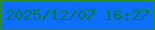 文字の大きさ：4、枠の色：328b11、背景の色：0d70fc、文字の色：047744 無料ブログパーツのブログ時計