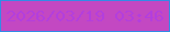 文字の大きさ：2、枠の色：328be6、背景の色：c348c2、文字の色：b33fdd 無料ブログパーツのブログ時計