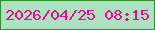 文字の大きさ：5、枠の色：328d31、背景の色：ace2c2、文字の色：ee0986 無料ブログパーツのブログ時計