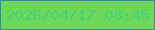 文字の大きさ：2、枠の色：329099、背景の色：6dd75c、文字の色：47d375 無料ブログパーツのブログ時計