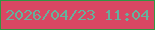 文字の大きさ：3、枠の色：329643、背景の色：d94763、文字の色：65b19c 無料ブログパーツのブログ時計