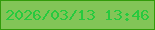 文字の大きさ：2、枠の色：329b0a、背景の色：82c557、文字の色：27ca3e 無料ブログパーツのブログ時計