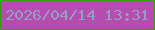 文字の大きさ：5、枠の色：329d10、背景の色：b54db0、文字の色：969ec4 無料ブログパーツのブログ時計
