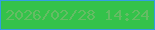 文字の大きさ：5、枠の色：329ee2、背景の色：34c24a、文字の色：65bc64 無料ブログパーツのブログ時計
