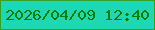 文字の大きさ：1、枠の色：32a327、背景の色：1dd8b2、文字の色：037a01 無料ブログパーツのブログ時計